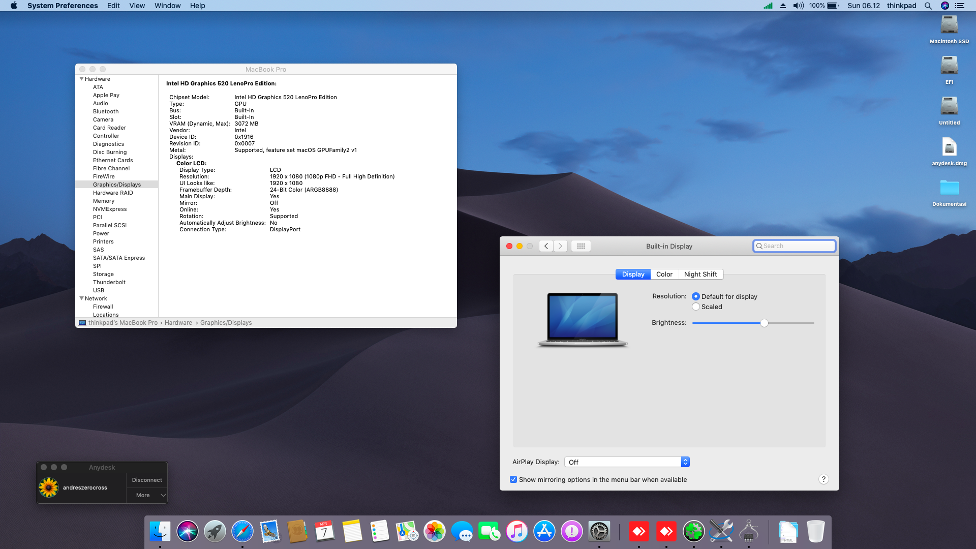 Lenovo Thinkpad X260 [Intel HD 520 + PS2 Interface] 4